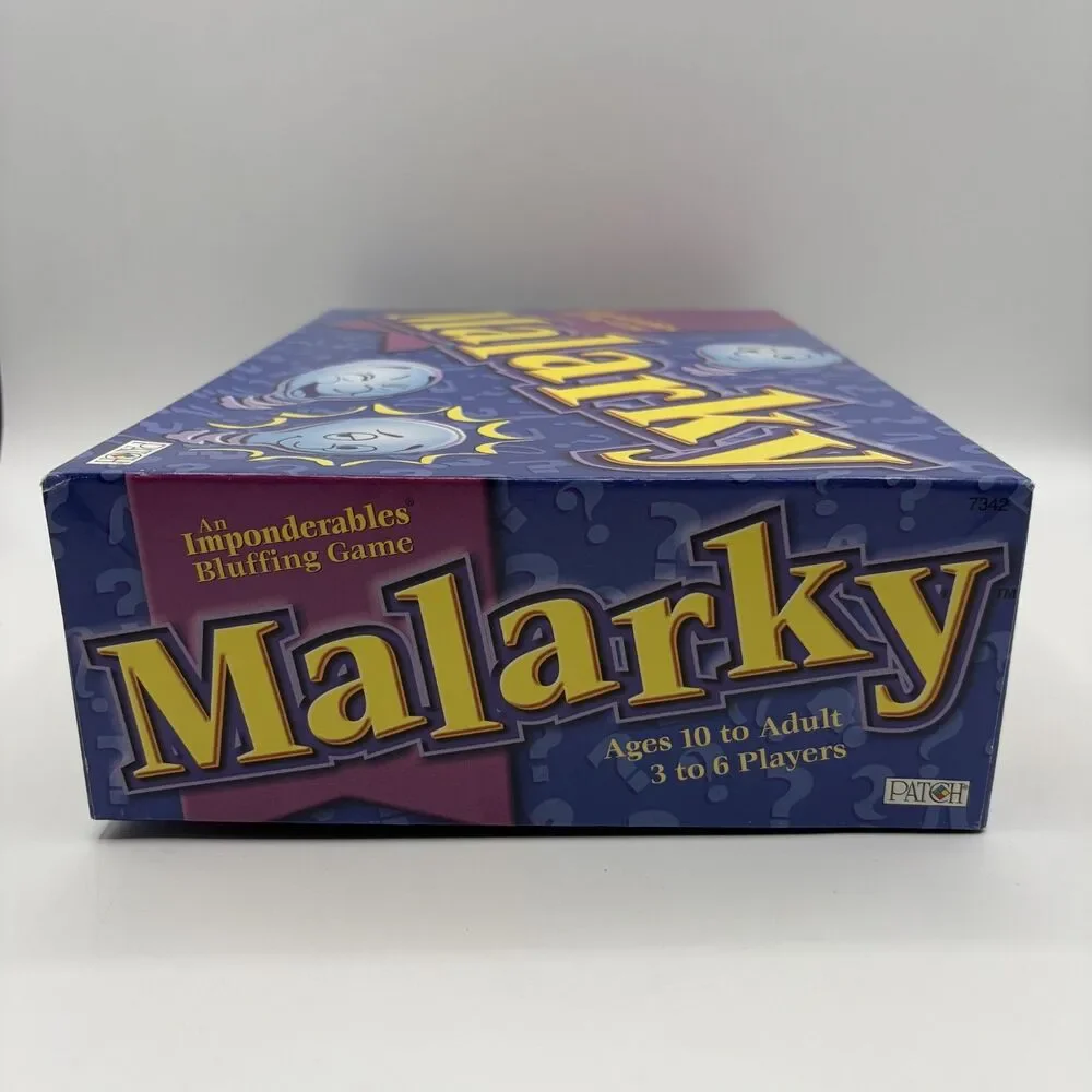 Malarky Bluffing Board Game 1998 Patch - Complete